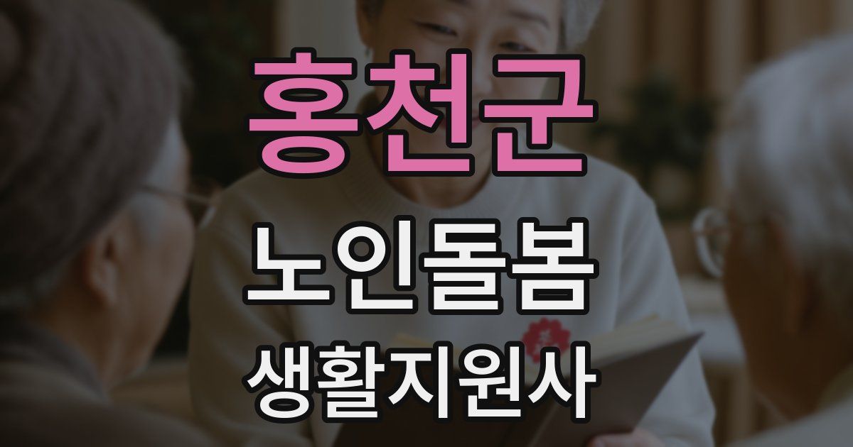 홍천군 노인돌봄생활지원사 자격증