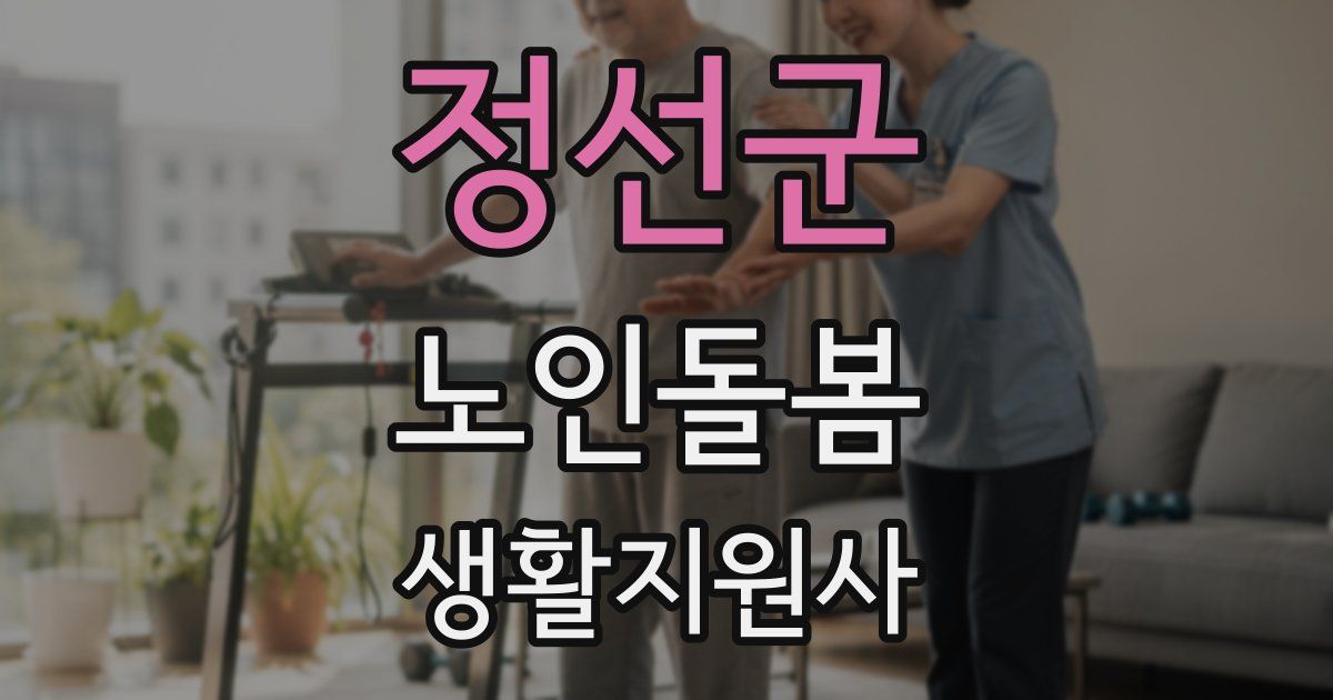 정선군 노인돌봄생활지원사 자격증