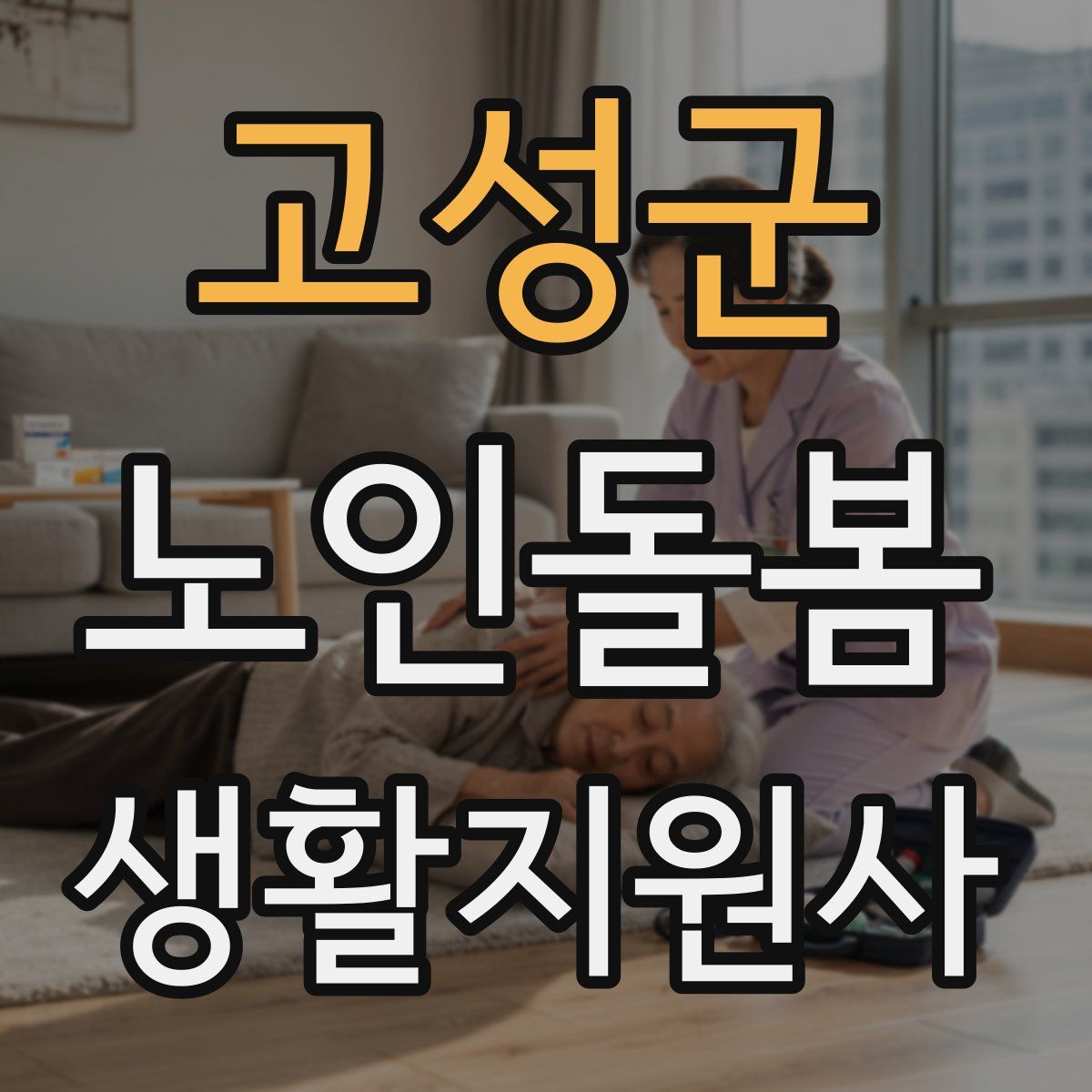 고성군 노인돌봄생활지원사 자격증