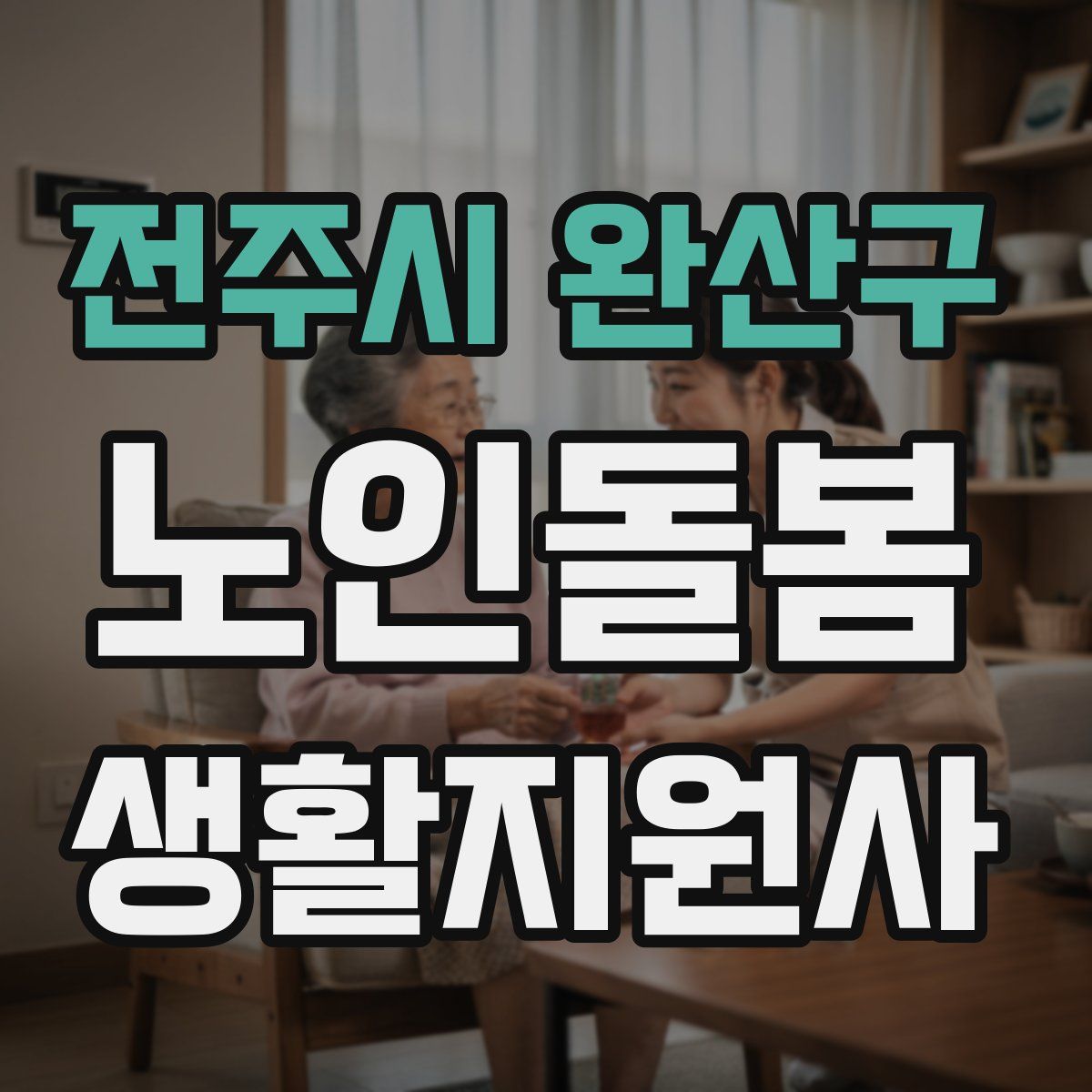 전주시 완산구 노인돌봄생활지원사 자격증