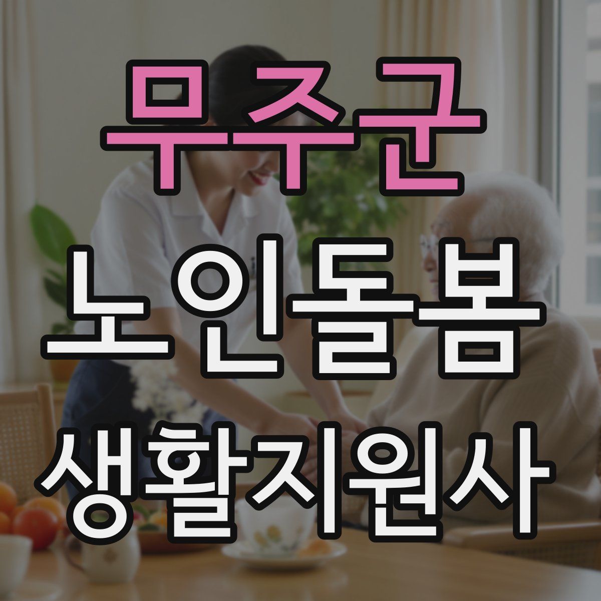무주군 노인돌봄생활지원사 자격증