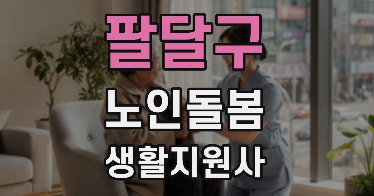 팔달구 노인돌봄생활지원사 자격증