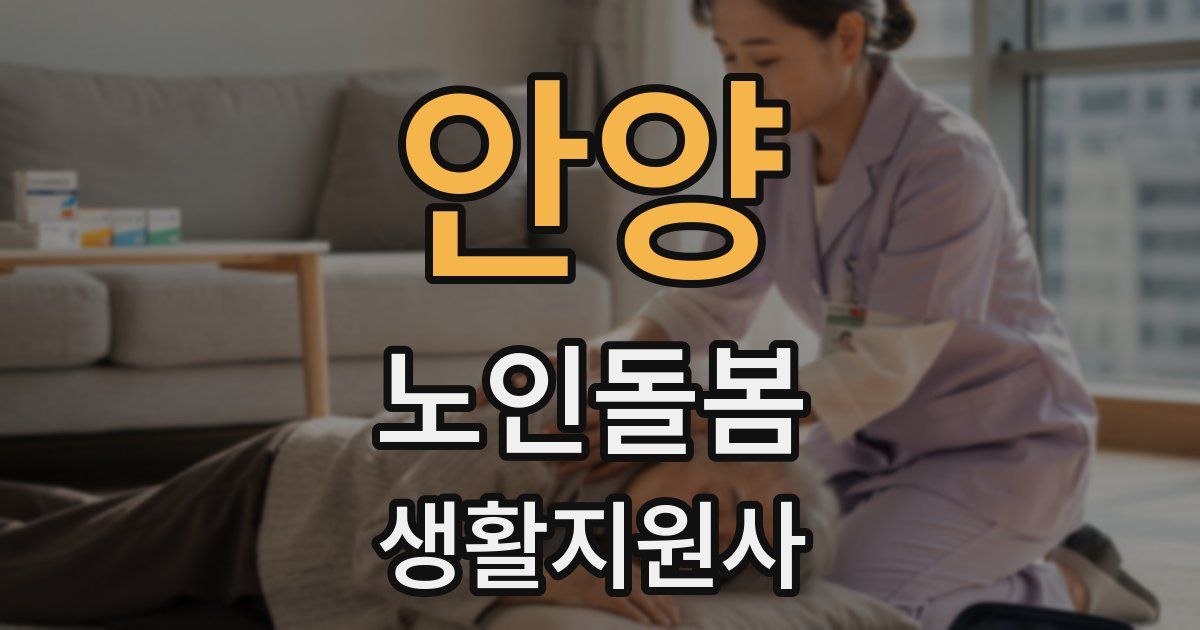 안양 노인돌봄생활지원사 자격증