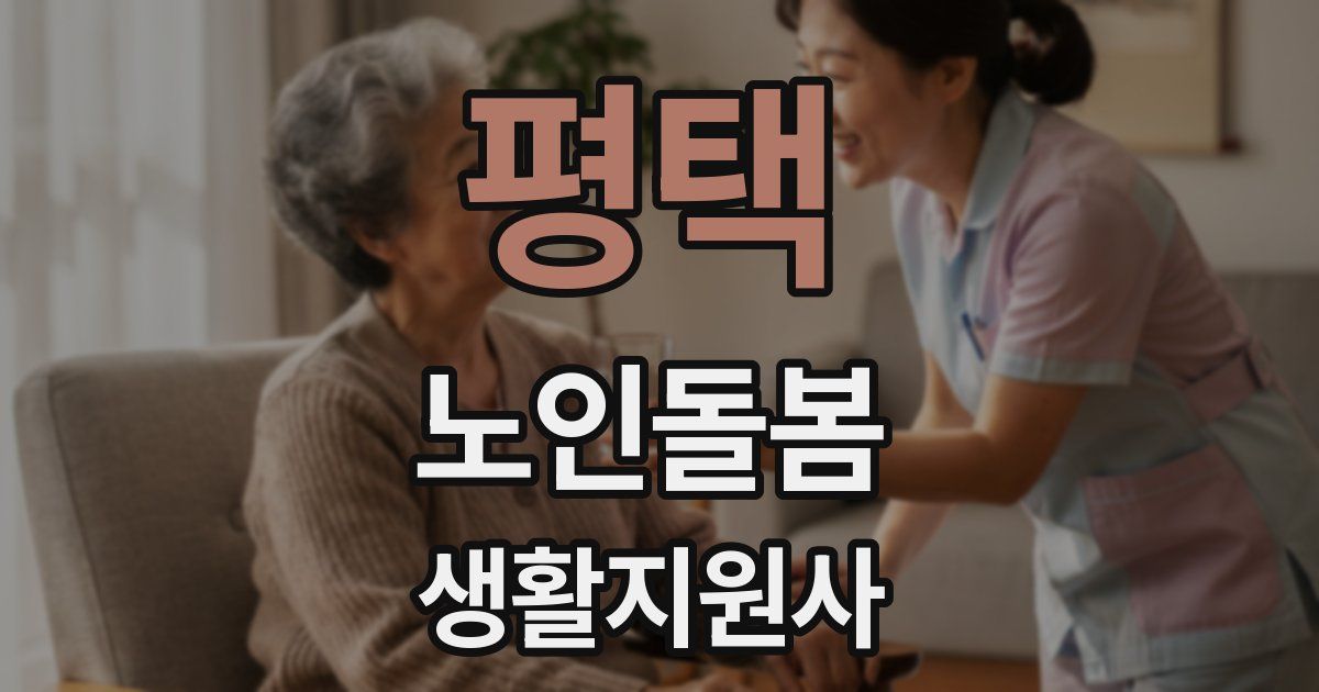 평택 노인돌봄생활지원사 자격증