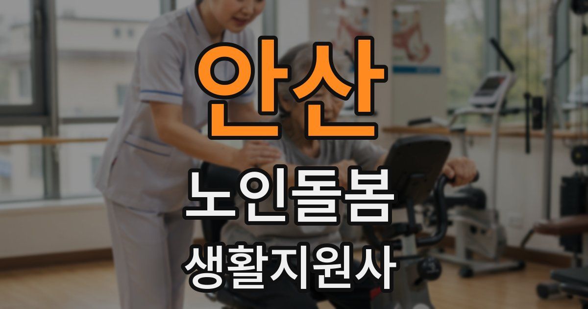 안산 노인돌봄생활지원사 자격증