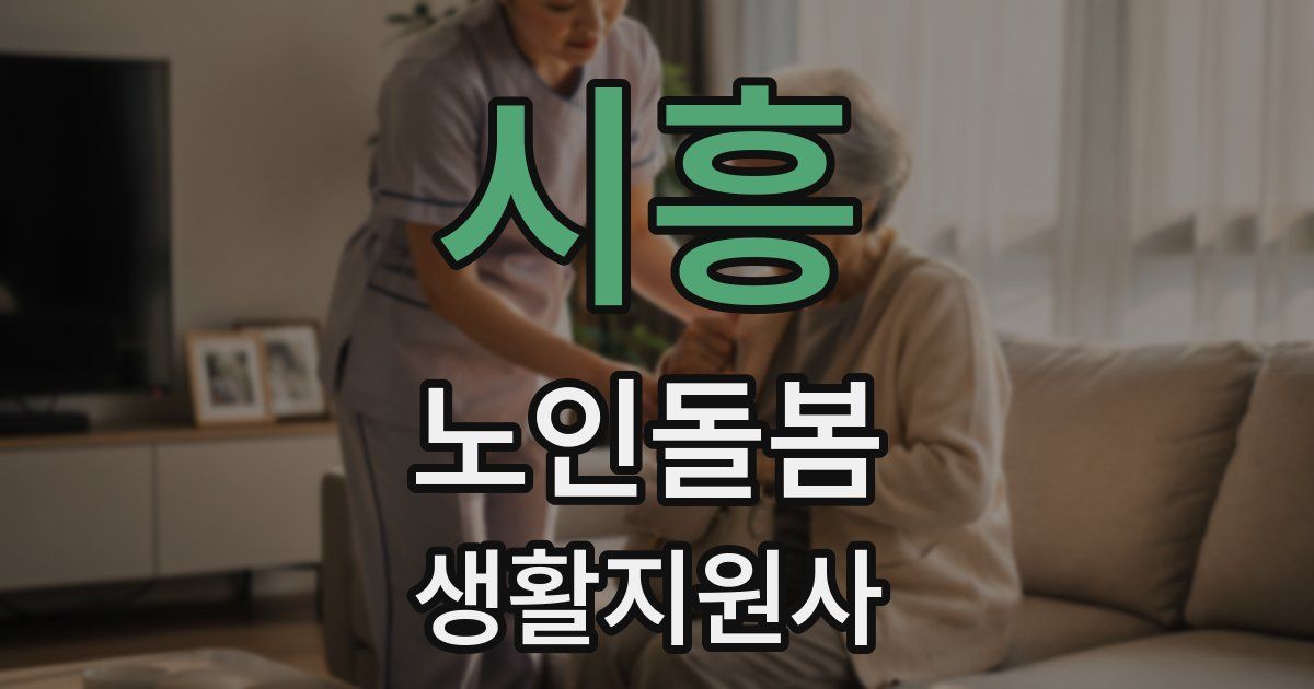 시흥 노인돌봄생활지원사 자격증