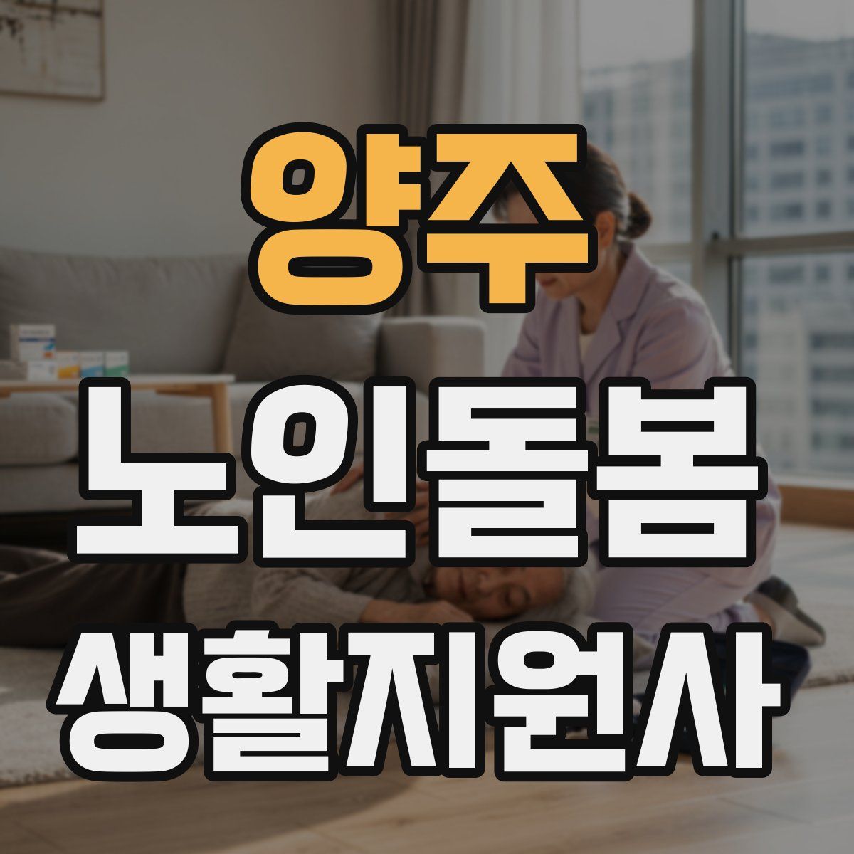 양주 노인돌봄생활지원사 자격증