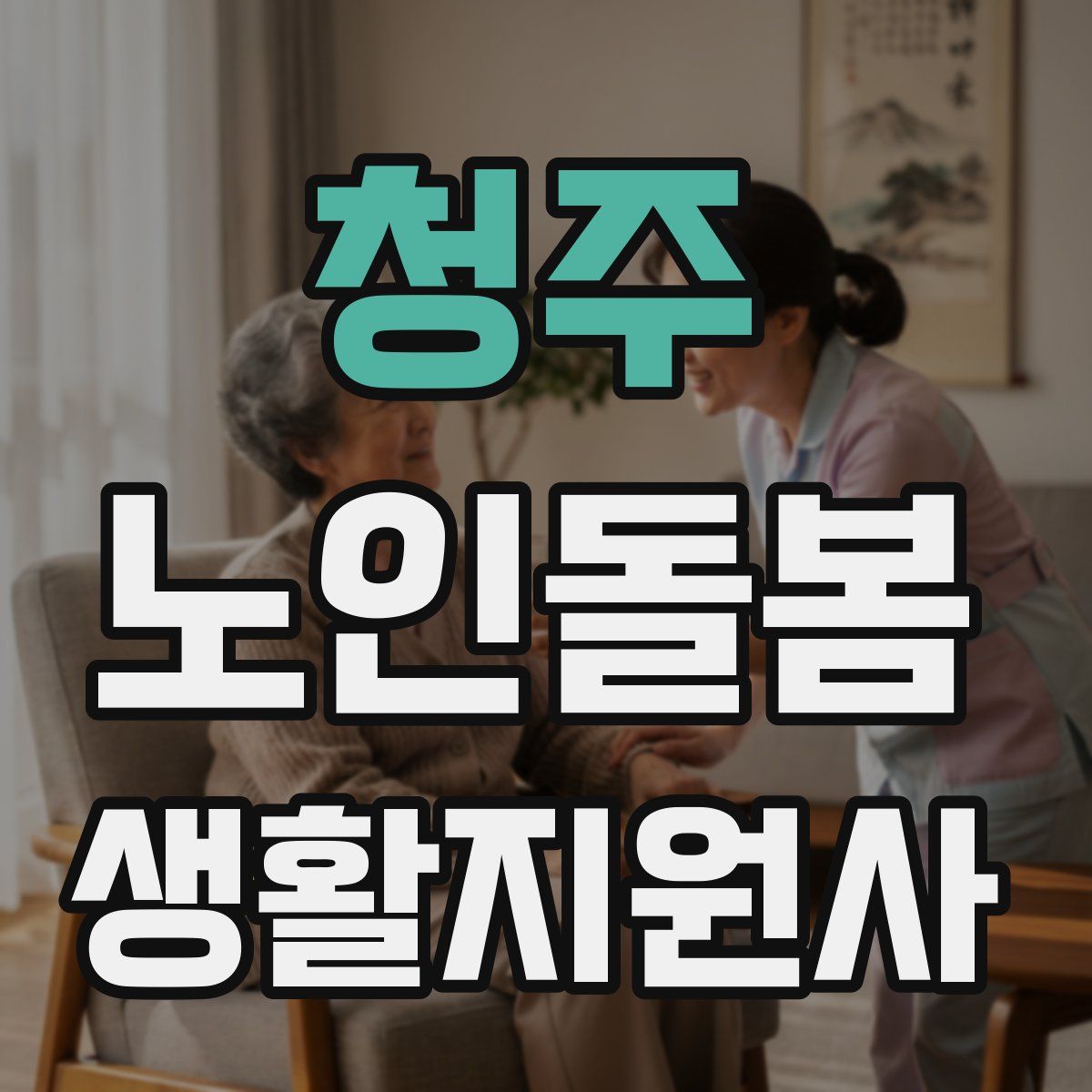 청주 노인돌봄생활지원사 자격증