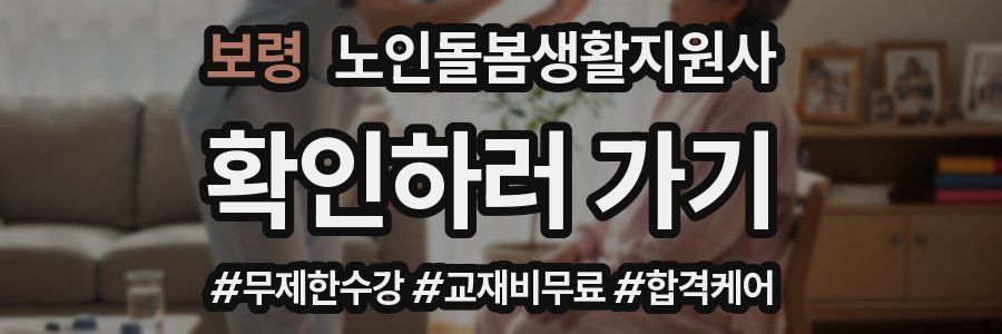 보령 노인돌봄생활지원사 자격증