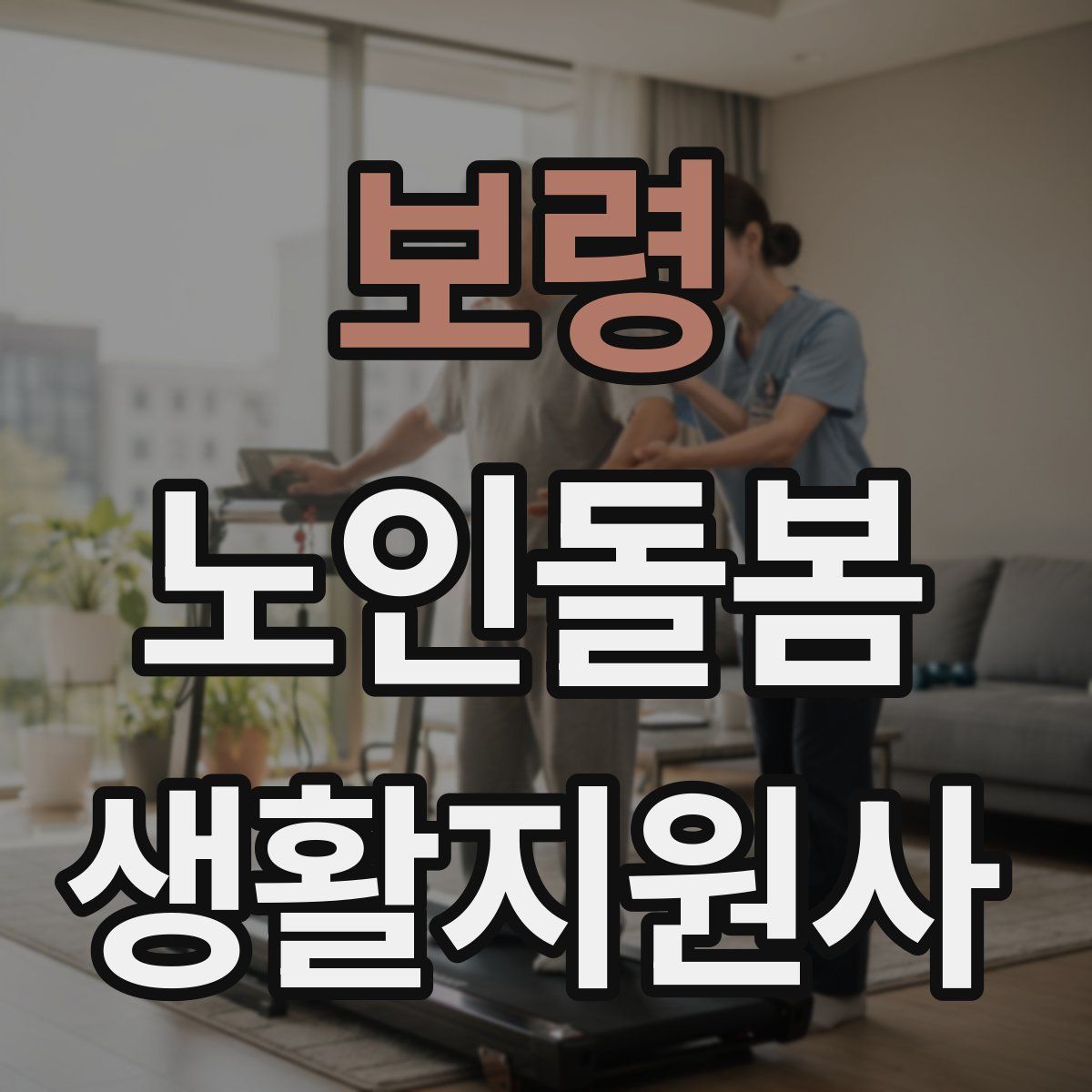 보령 노인돌봄생활지원사 자격증