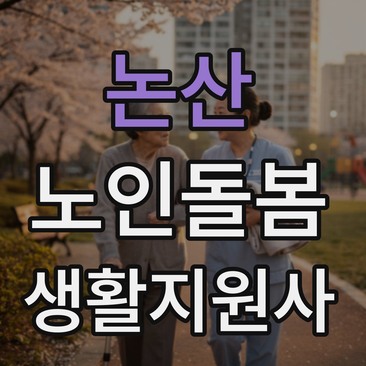 논산 노인돌봄생활지원사 자격증