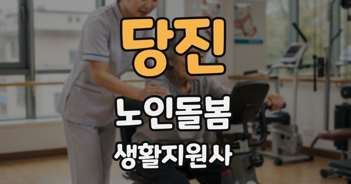 당진 노인돌봄생활지원사 자격증