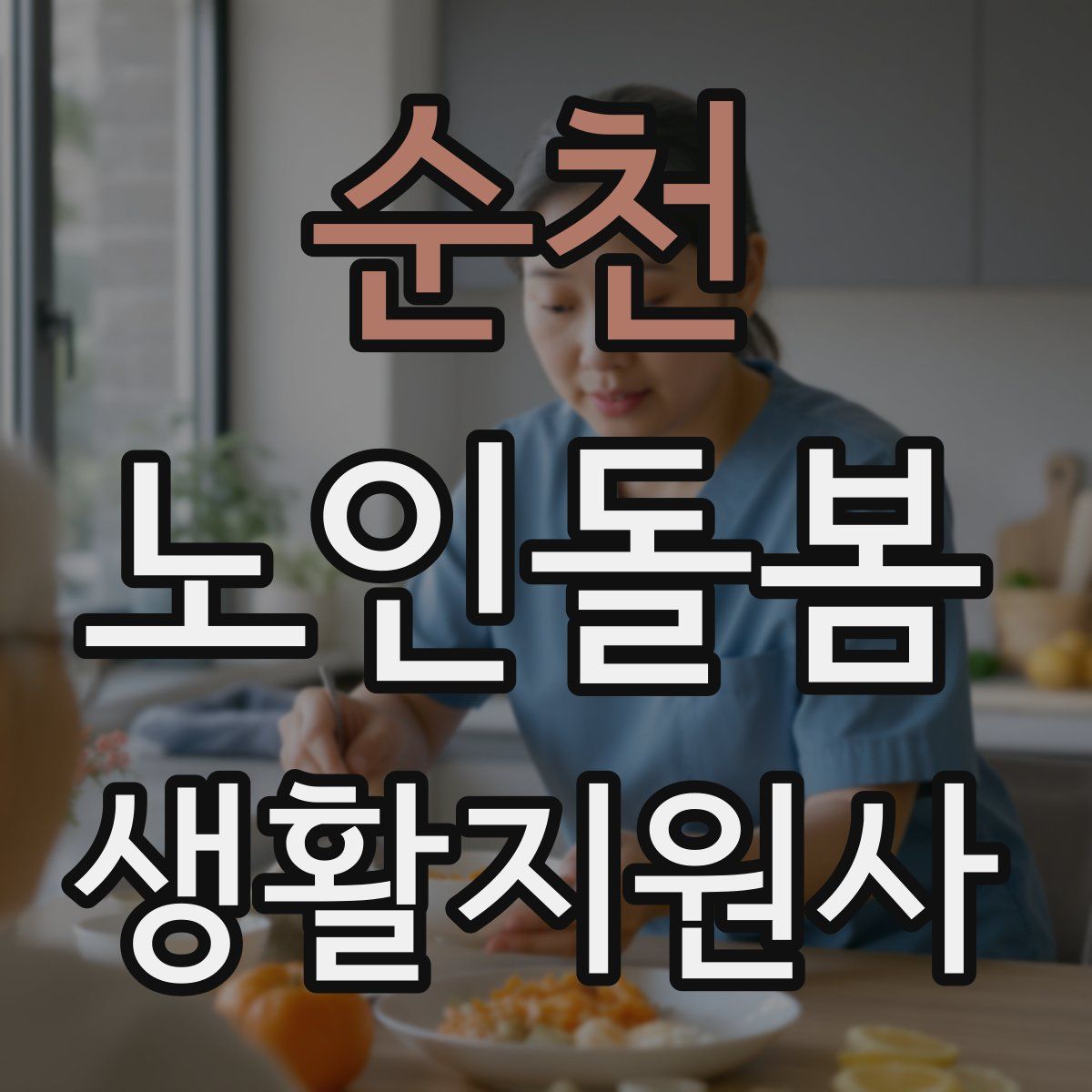 순천 노인돌봄생활지원사 자격증