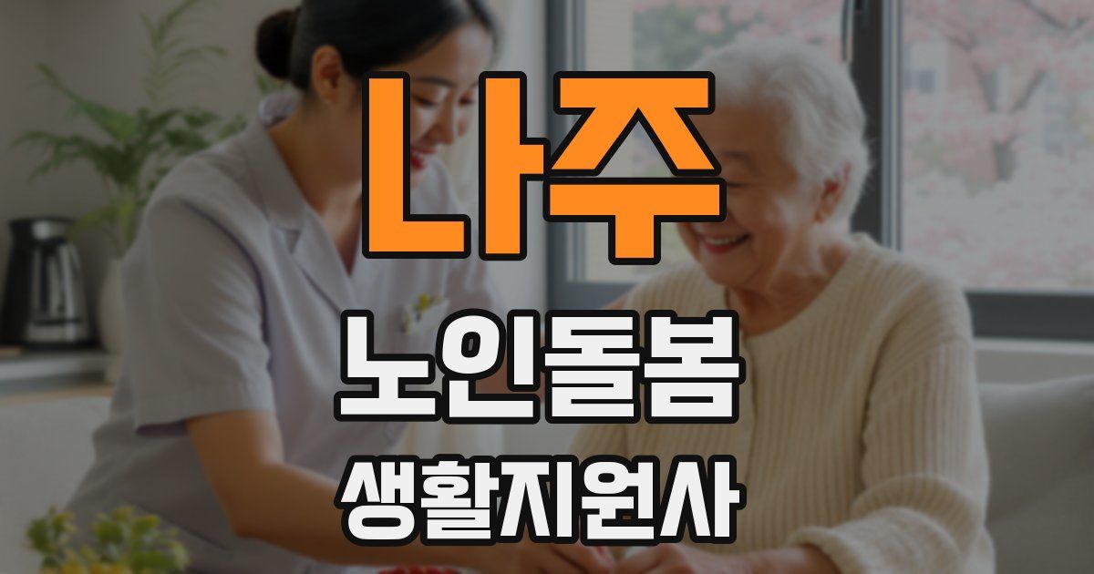 나주 노인돌봄생활지원사 자격증