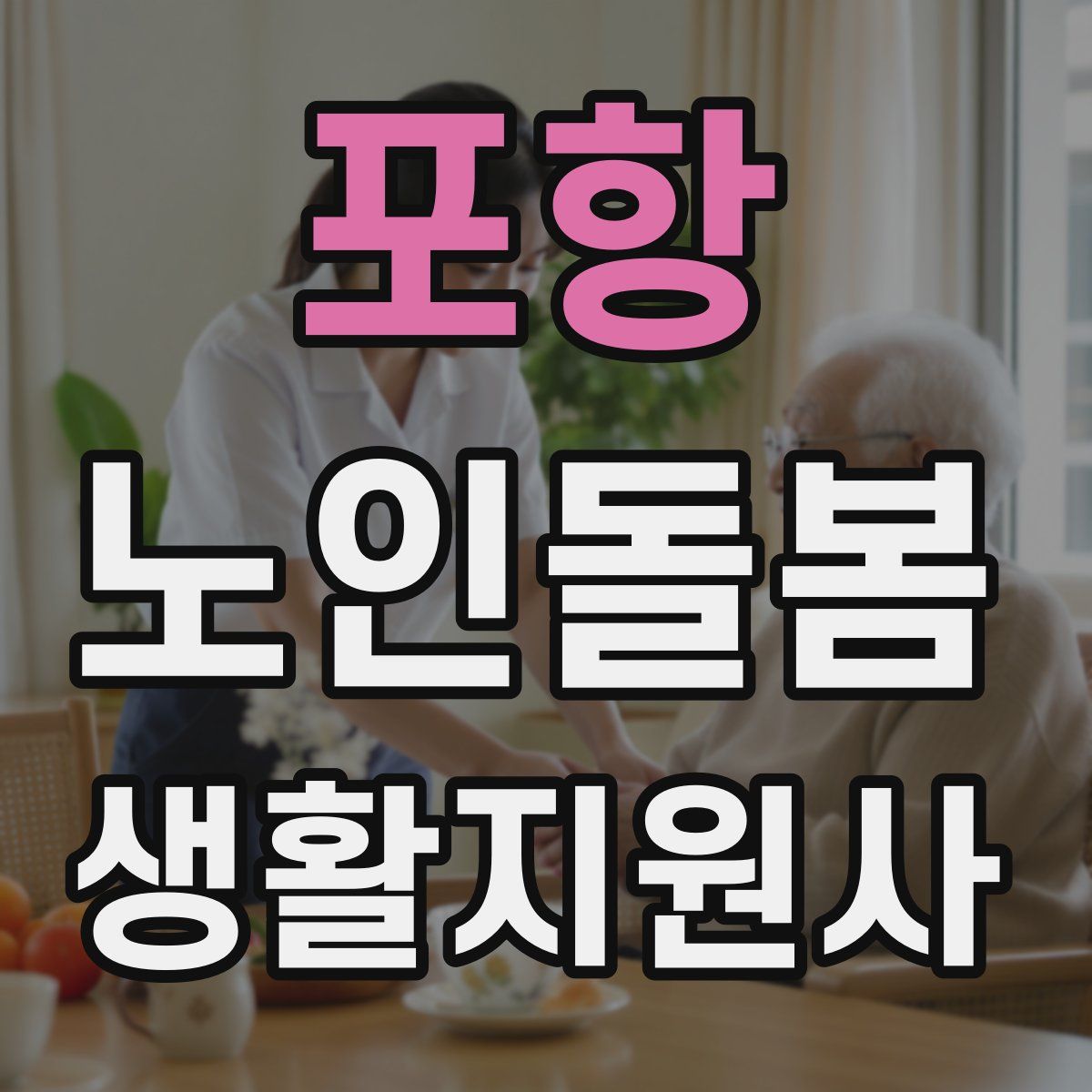 포항 노인돌봄생활지원사 자격증