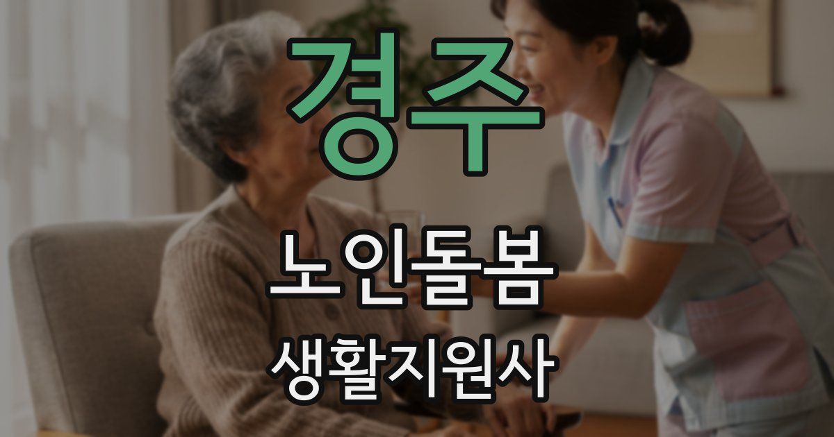 경주 노인돌봄생활지원사 자격증