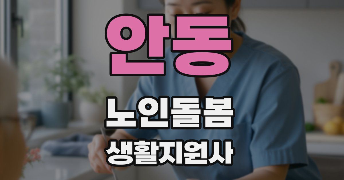안동 노인돌봄생활지원사 자격증