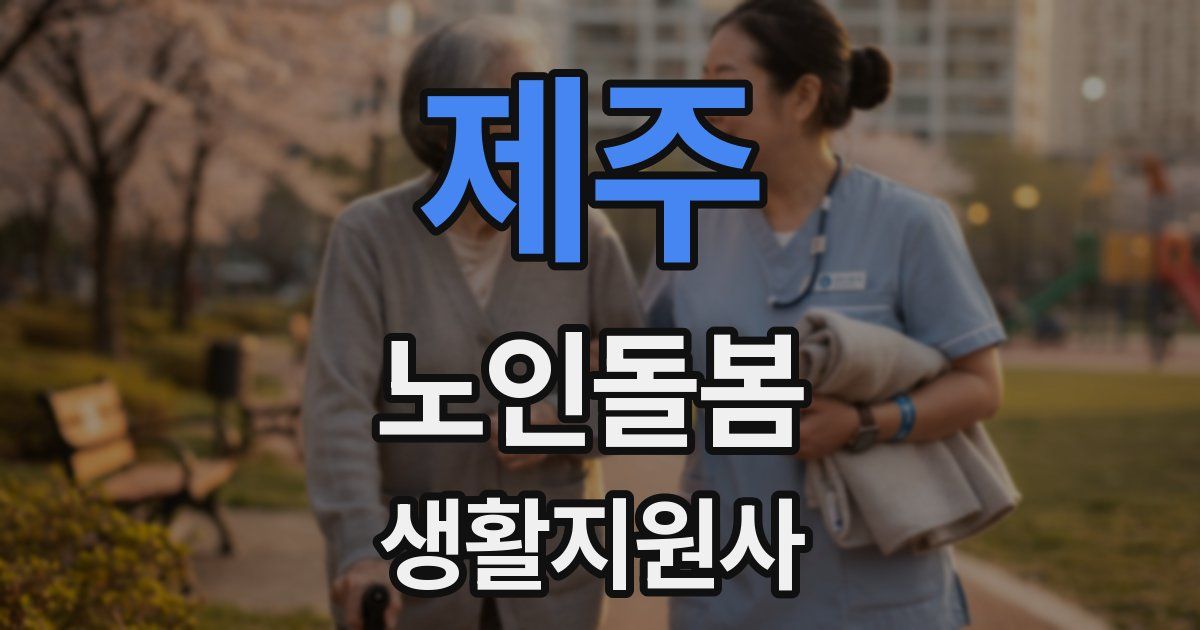 제주 노인돌봄생활지원사 자격증