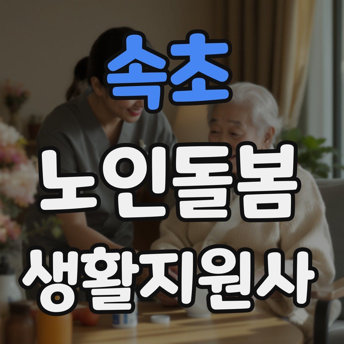 속초 노인돌봄생활지원사 자격증 추가 시간 발생 시 안내 문구 정리