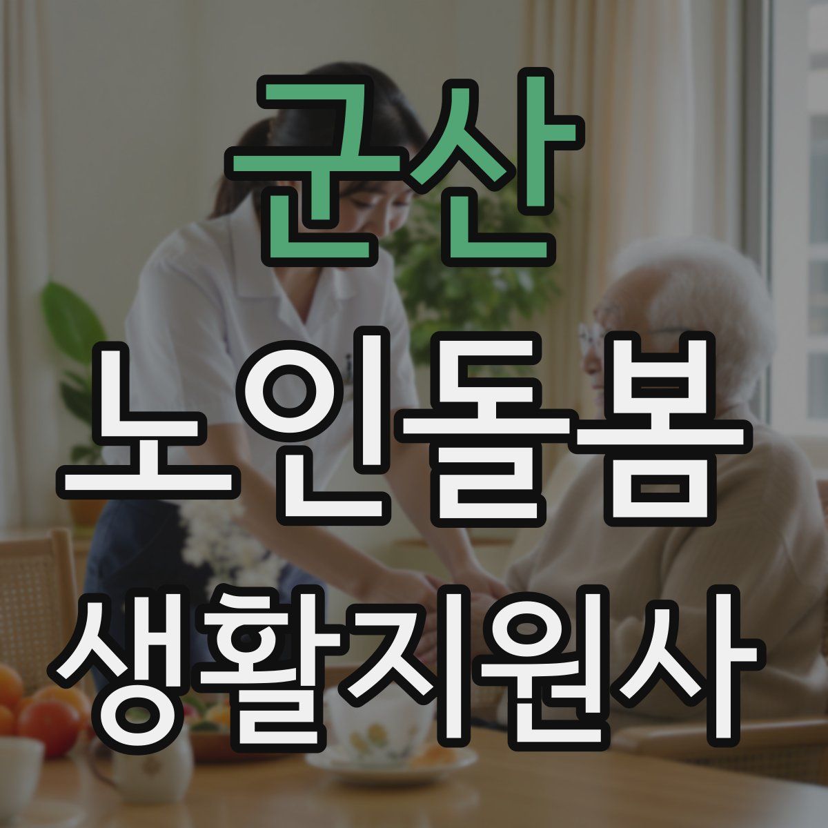 군산 노인돌봄생활지원사 자격증