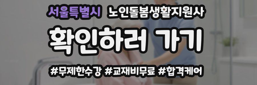 서울특별시 노인돌봄생활지원사 자격증