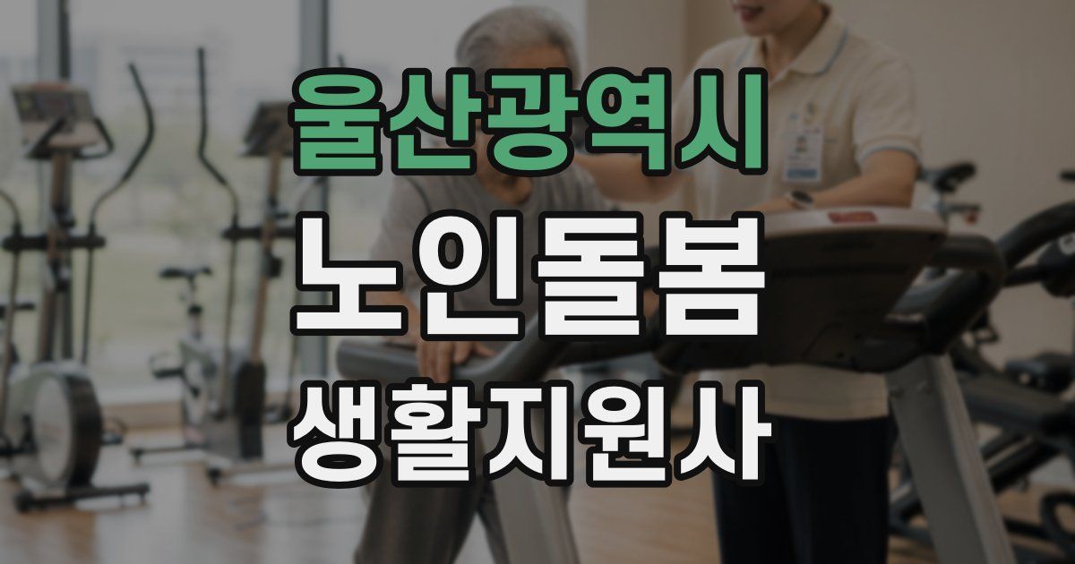 울산광역시 노인돌봄생활지원사 자격증