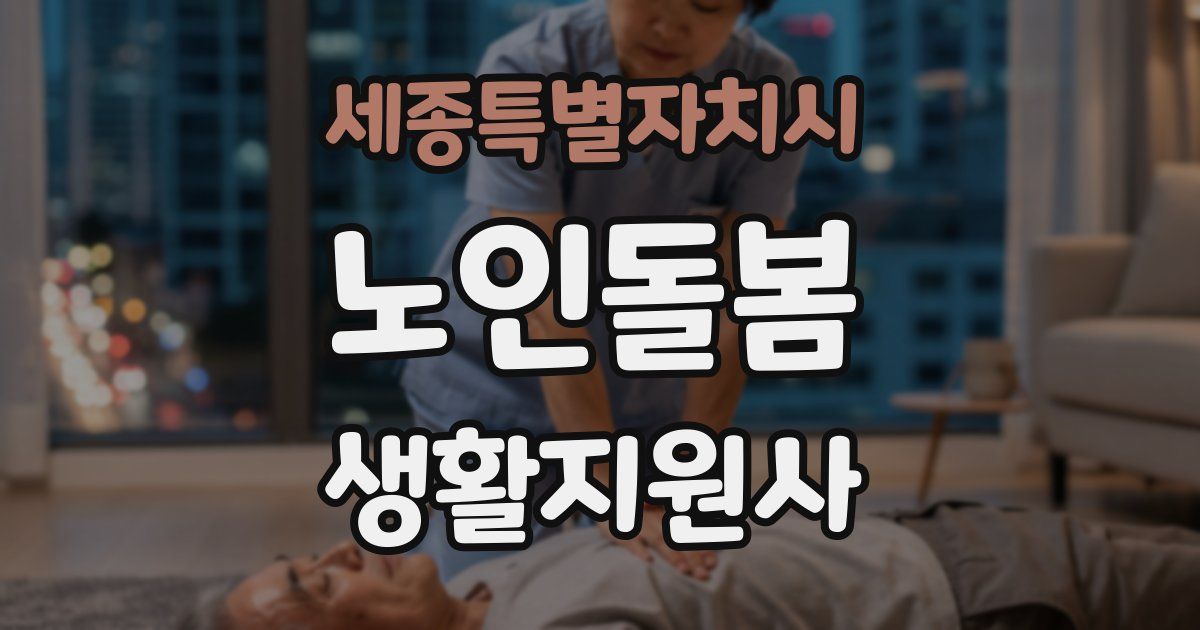 세종특별자치시 노인돌봄생활지원사 자격증