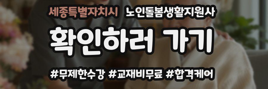 세종특별자치시 노인돌봄생활지원사 자격증