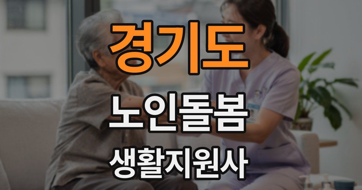 경기도 노인돌봄생활지원사 자격증