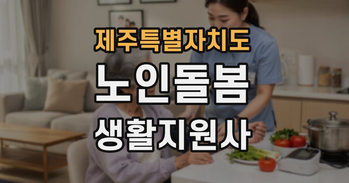 제주특별자치도 노인돌봄생활지원사 자격증