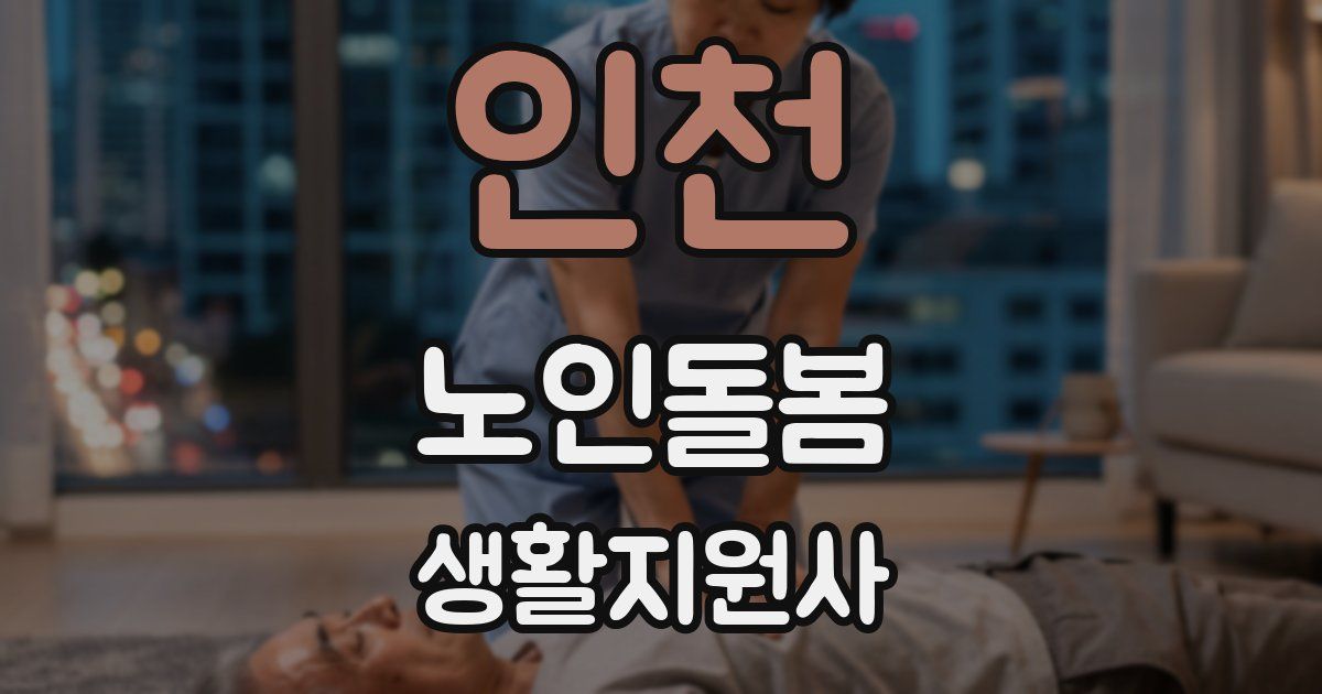 인천 노인돌봄생활지원사 자격증
