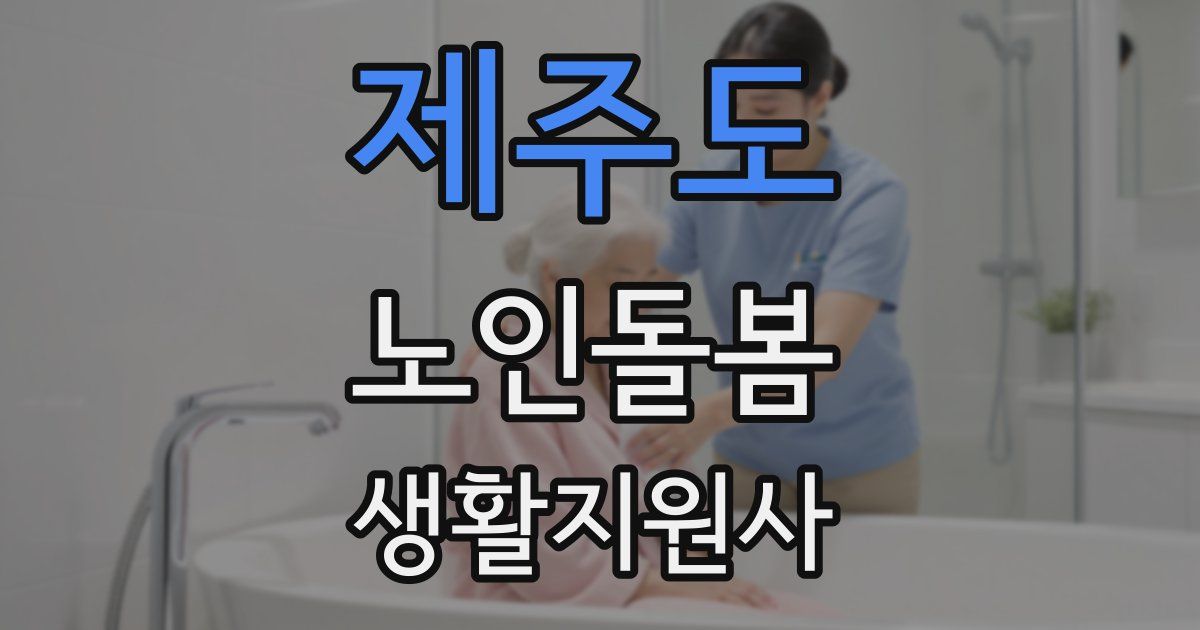 제주도 노인돌봄생활지원사 자격증