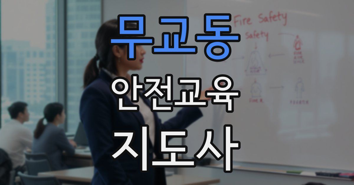 무교동 안전교육지도사 자격증