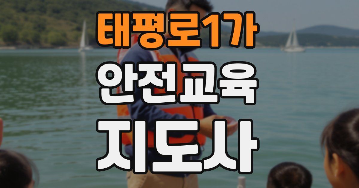 태평로1가 안전교육지도사 자격증