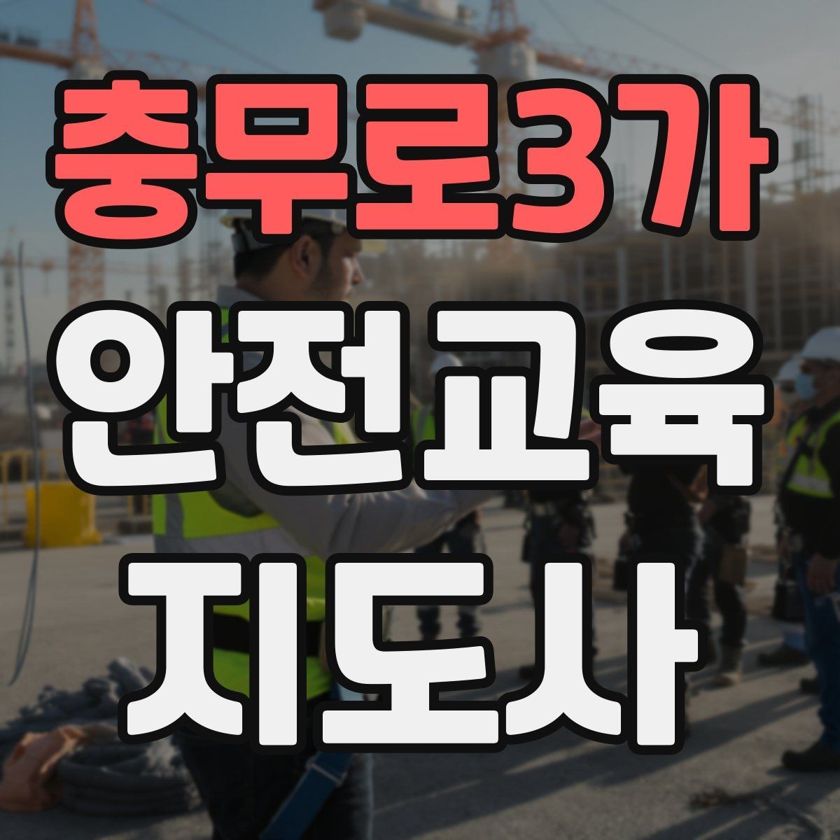충무로3가 안전교육지도사 자격증 교육 대상별 강의 방법