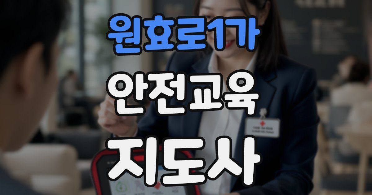 원효로1가 안전교육지도사 자격증