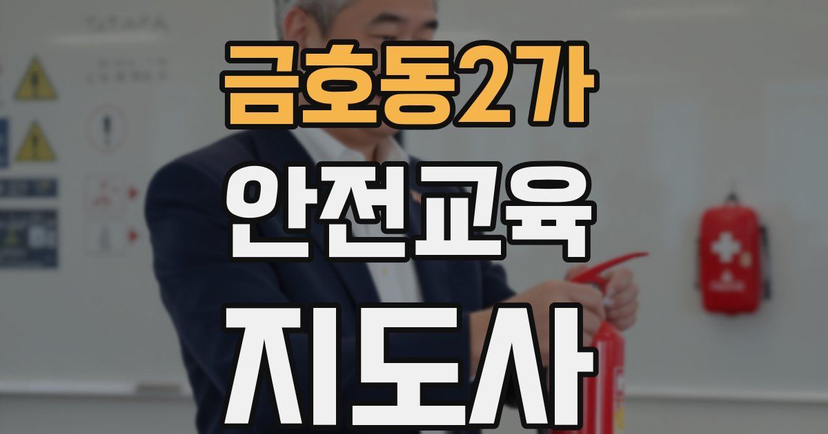 금호동2가 안전교육지도사 자격증