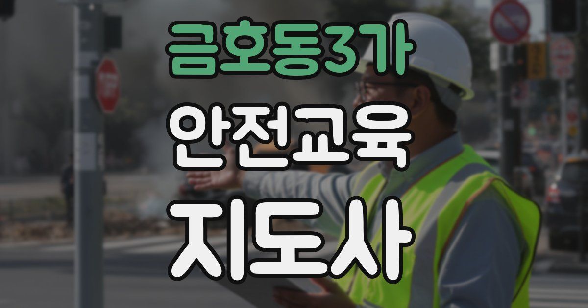 금호동3가 안전교육지도사 자격증