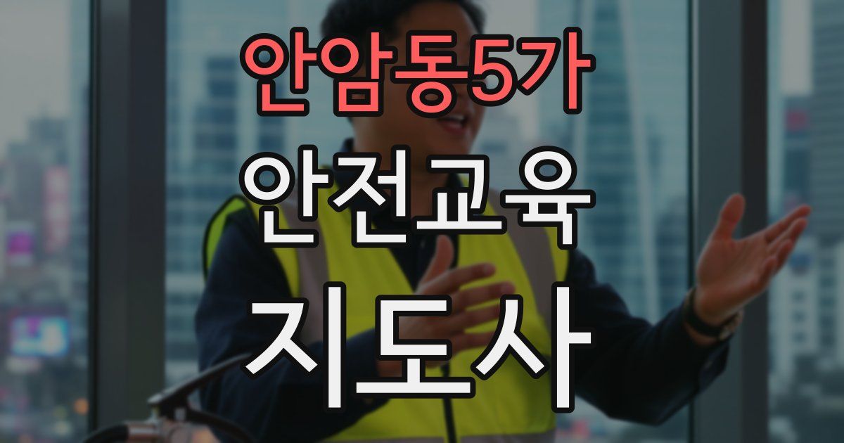 안암동5가 안전교육지도사 자격증