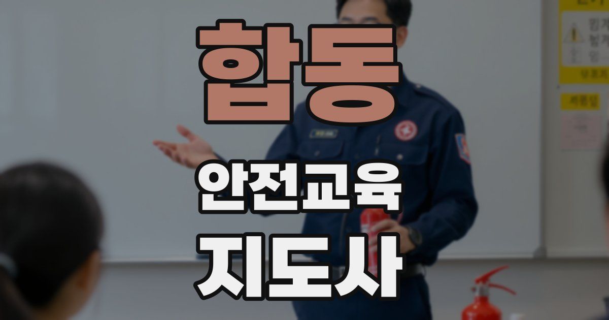 합동 안전교육지도사 자격증