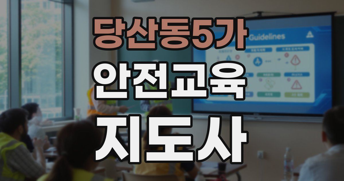 당산동5가 안전교육지도사 자격증