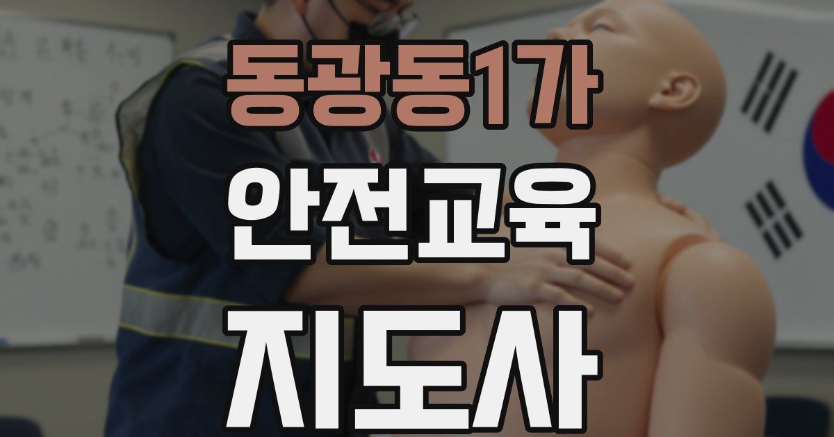 동광동1가 안전교육지도사 자격증