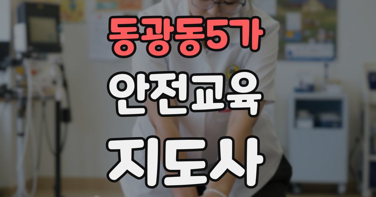 동광동5가 안전교육지도사 자격증