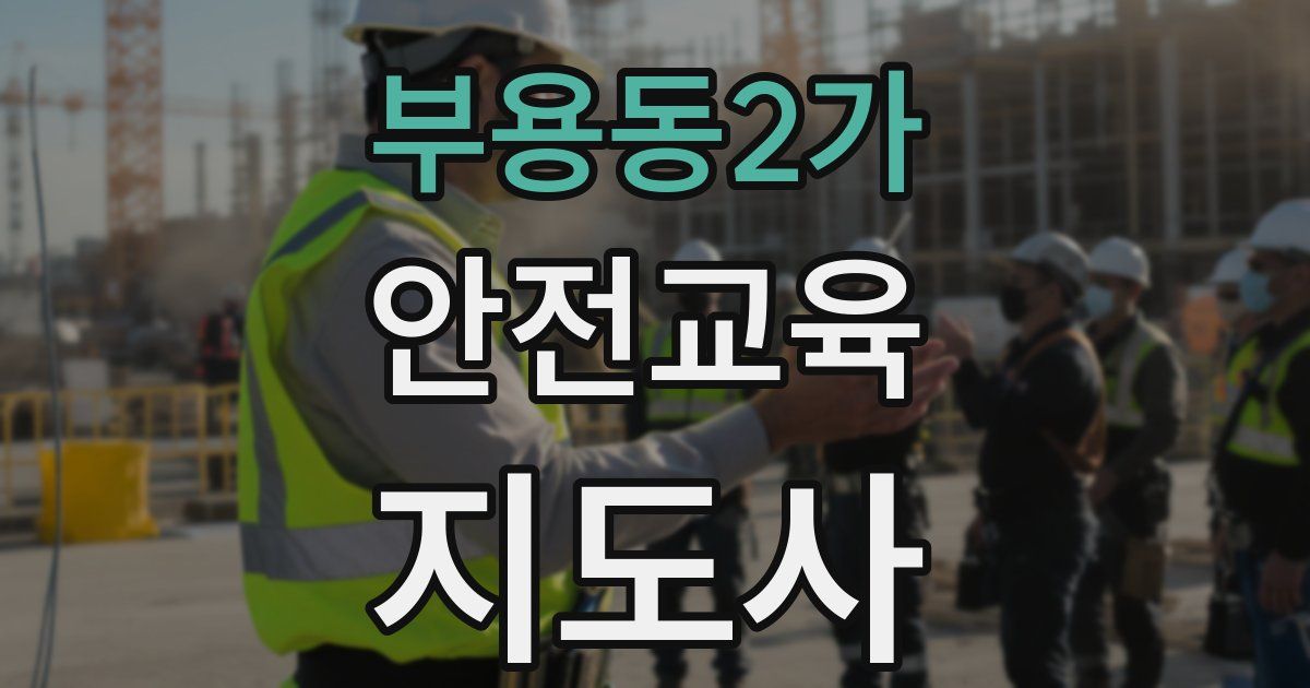 부용동2가 안전교육지도사 자격증