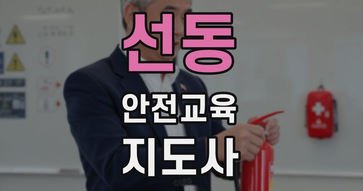 선동 안전교육지도사 자격증