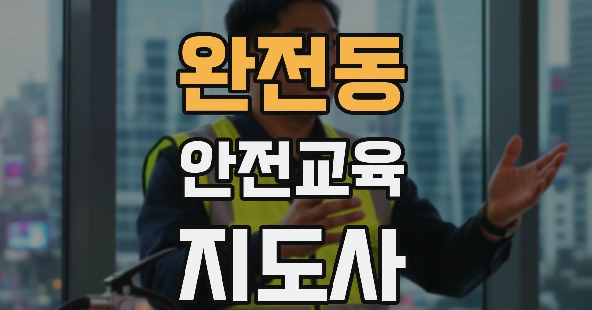 완전동 안전교육지도사 자격증