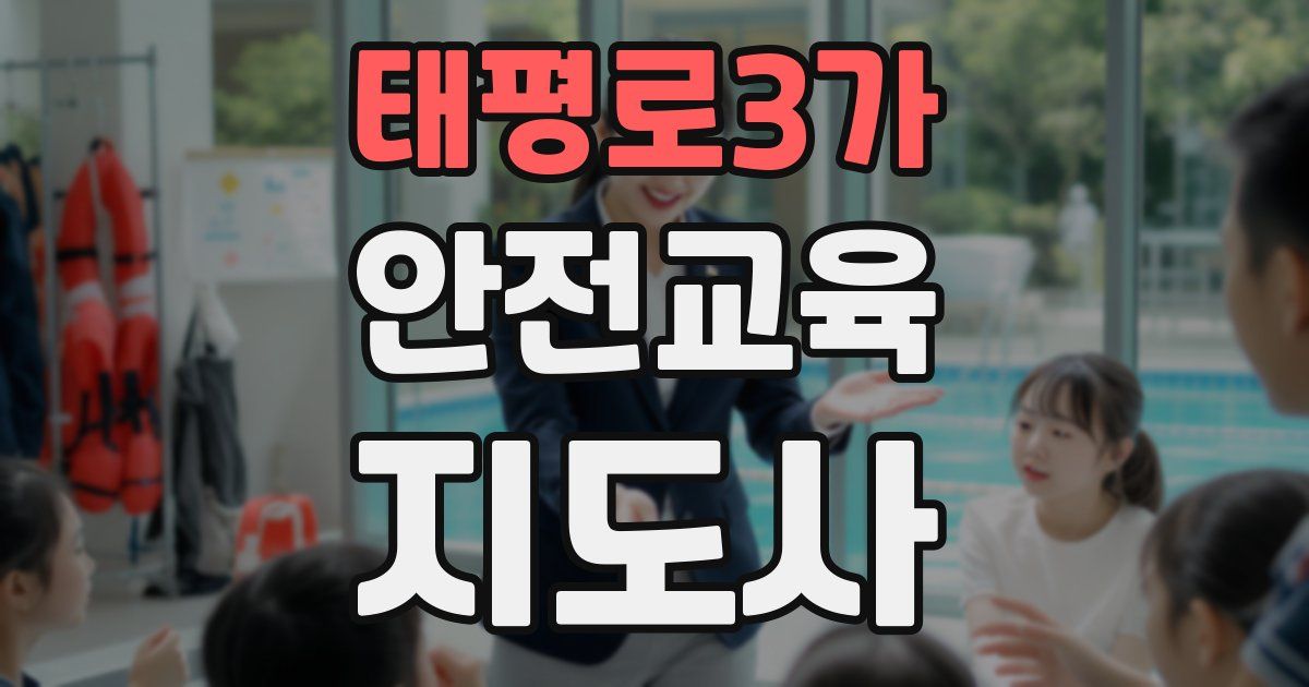 태평로3가 안전교육지도사 자격증