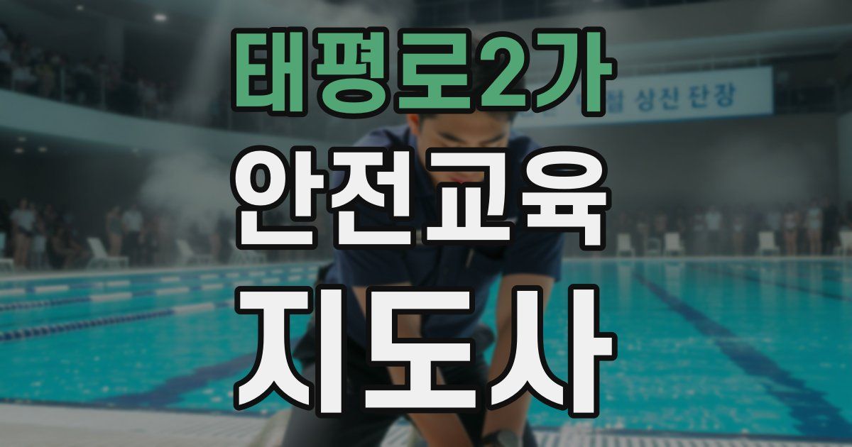 태평로2가 안전교육지도사 자격증