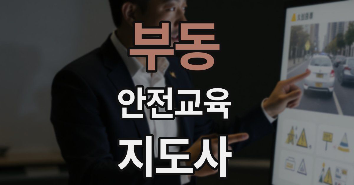부동 안전교육지도사 자격증