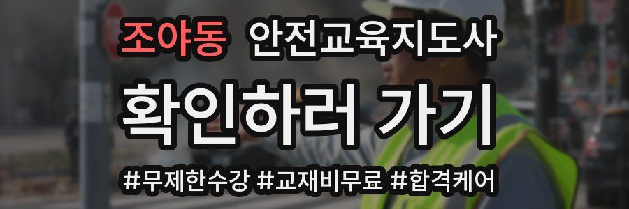 조야동 안전교육지도사 자격증